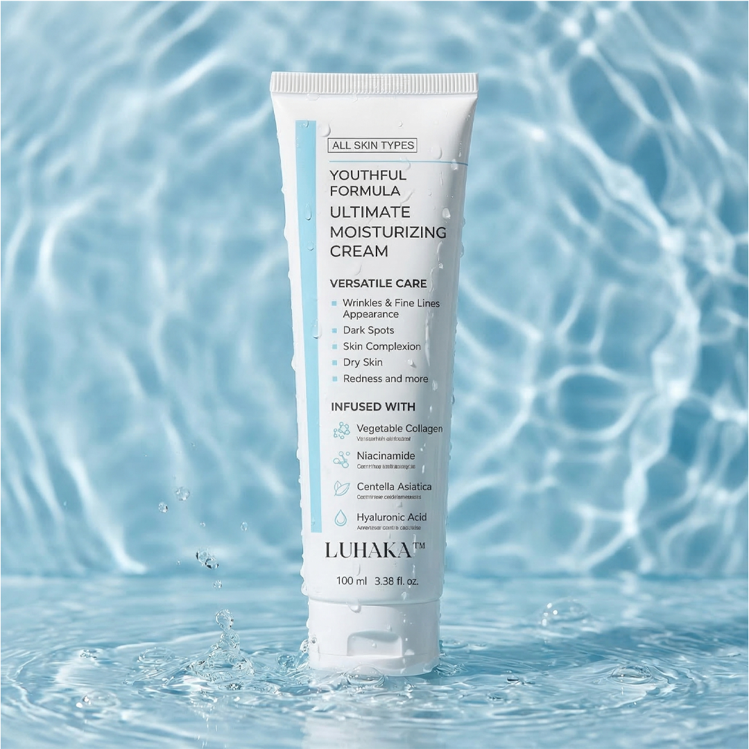 Youthful Formula Ultimate Moisturizing Cream | Centella Asiatica, Niacinamide, Hyaluronic Acid, Collagen | Wrinkles, Fine Lines, Dark Spots, Dry Skin, Redness | 3.38 fl. oz., 100ml (New Formula)