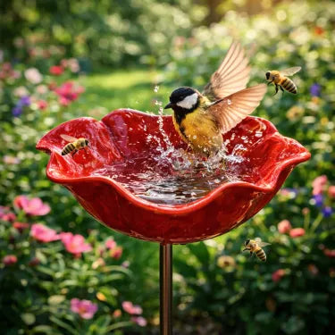 🌸Flower-shaped resin bee watering station🐝💧