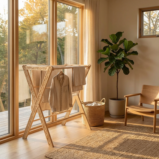 Folding Wooden Drying Rack