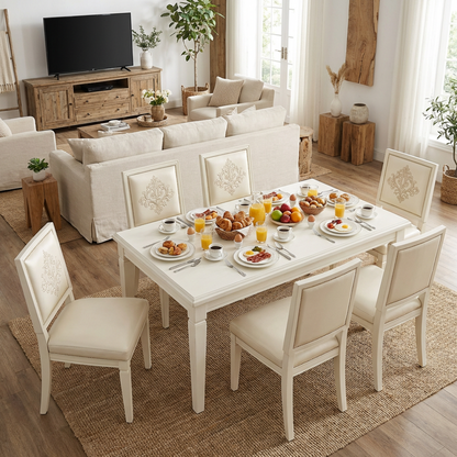 Antique Ivory Accent Chair