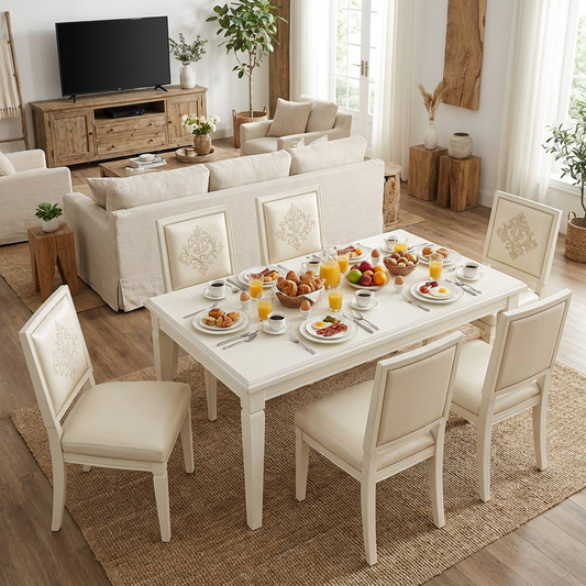 Antique Ivory Accent Chair