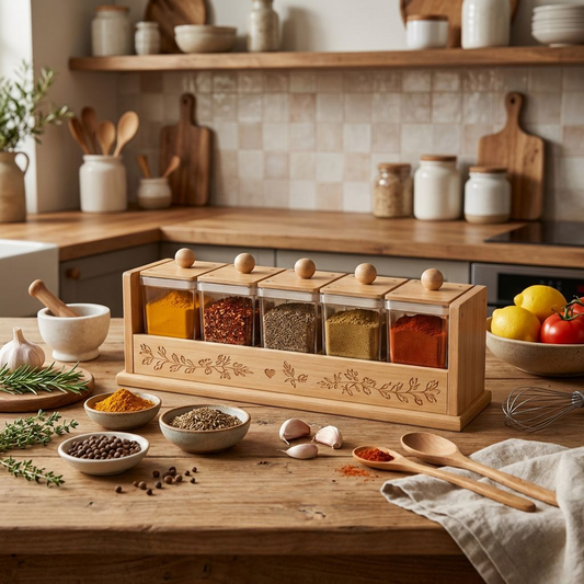 5-Jar Kitchen Seasoning Box Set